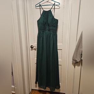 Dark green prom dress